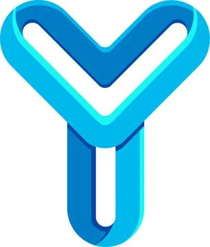Flat design letter y logo template Stock Illustration