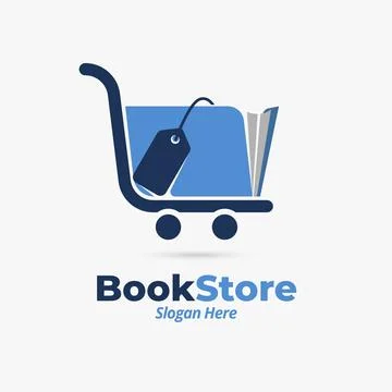 Flat design library logo template Stock Illustration