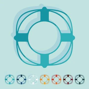 Flat design: lifebuoy Stock Illustration
