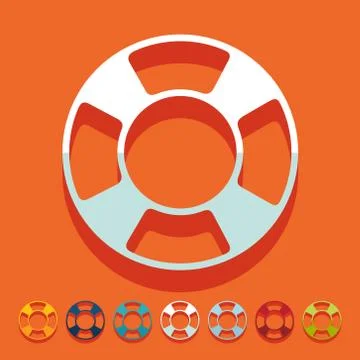Flat design: lifebuoy Stock Illustration