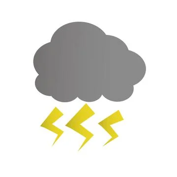 Flat design lightning weather icon. Thunder. Vector. イラスト素材