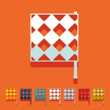 Flat design: linesman flag Stock Illustration
