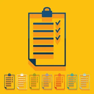 Flat design: list Illustrazione stock