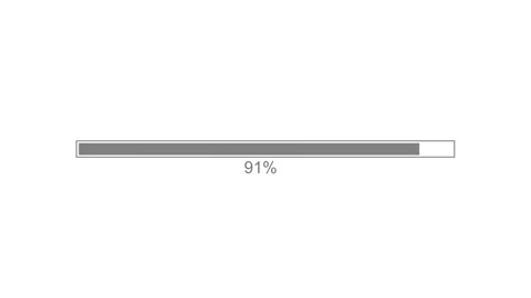 Flat Design Loading Bar Animation, Looping Loading Bar Clean and Simple Stock Footage 310273568