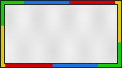 Flat Design Loop Frame in Red, Green, Yellow, and Blue Stock Footage 341501491