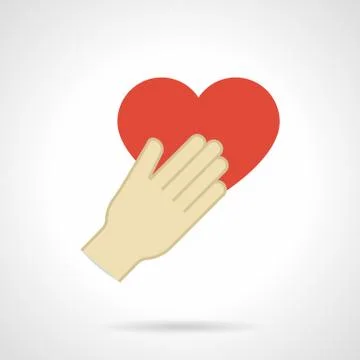 Flat design love proposal vector icon Stock Illustration