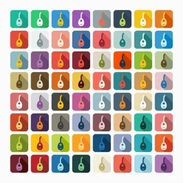 Flat design: lute Stock Illustration