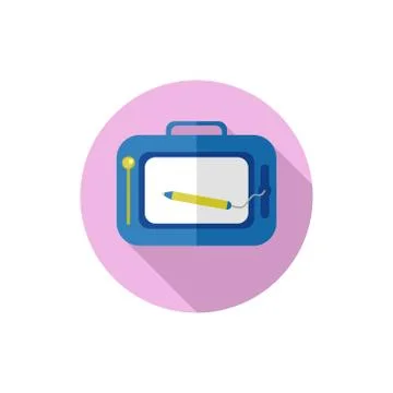 Flat design Magnetic Drawing Board Stock Illustration