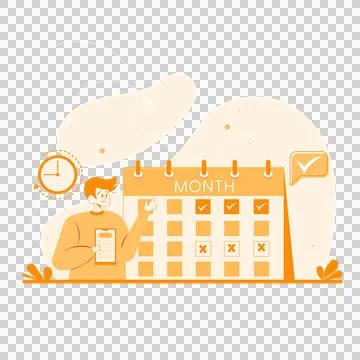 Flat design makes an appointment illustration Stock Illustration