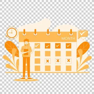 Flat design makes an appointment illustration Stock Illustration