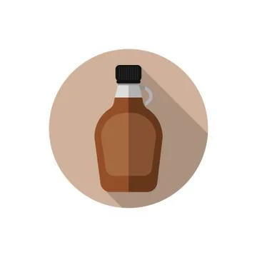 Flat design maple syrup Stock Illustration