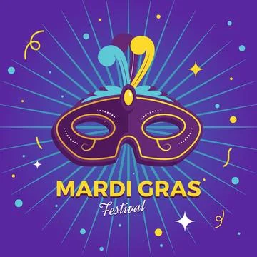 Flat design mardi gras concept Stock-Illustration