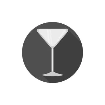 Flat design Martini Glass Stock Illustration