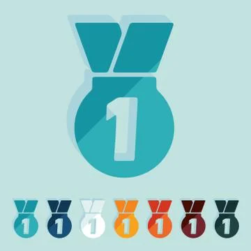 Flat design: medal Stock Illustration
