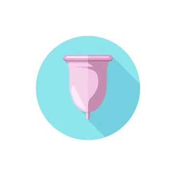 Flat design Menstrual Cup Stock Illustration