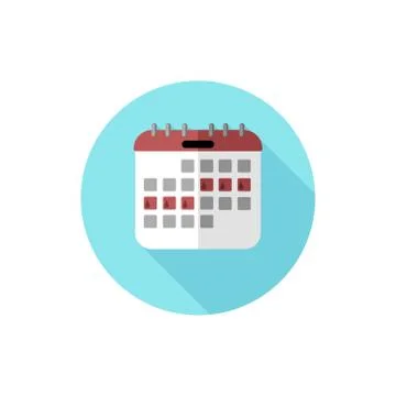 Flat design Menstruation Calendar Stock Illustration
