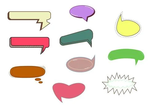 Flat design messenger stickers set Stock Illustration