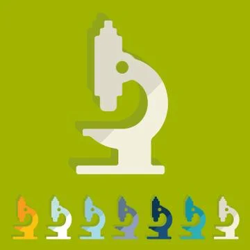 Flat design: microscope Stock Illustration