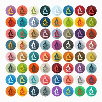 Flat design: microscope Illustrazione stock