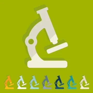 Flat design: microscope Stock Illustration