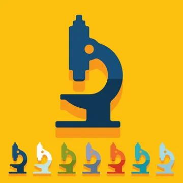 Flat design: microscope Stock Illustration