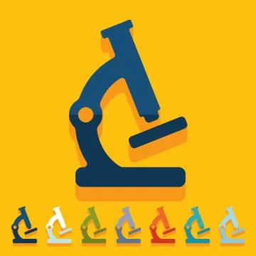 Flat design: microscope Stock Illustration