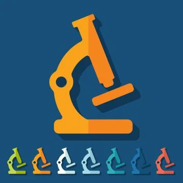 Flat design: microscope Illustrazione stock