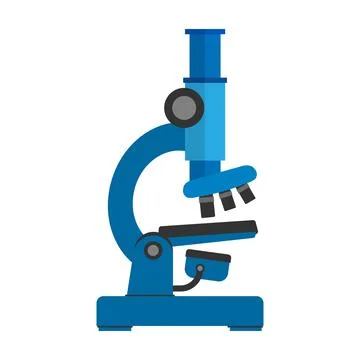 Flat design microscope isolated on white background Stock-Illustration