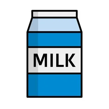 Flat design milk icon. Milk carton. Vector. Stock Illustration