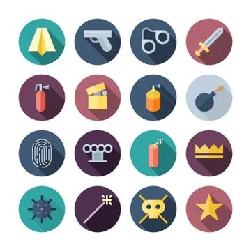 Flat Design Miscellaneous Icons Stock Illustration