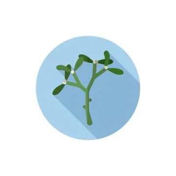 Flat design Mistletoe Stock Illustration