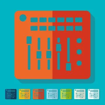 Flat design: mixer controller イラスト素材
