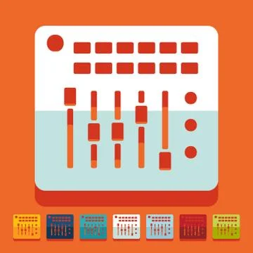 Flat design: mixer controller イラスト素材