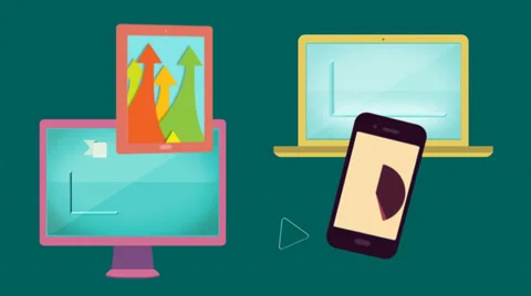 Flat design modern concept of website analytics. Stock Footage 38625328