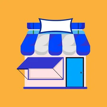 Flat design modern illustration concept of online shopping. Icon of store. Stock Illustration