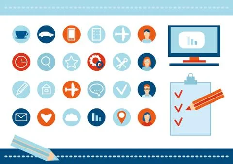 Flat design modern vector illustration poster of the seo website searching op Stock Illustration