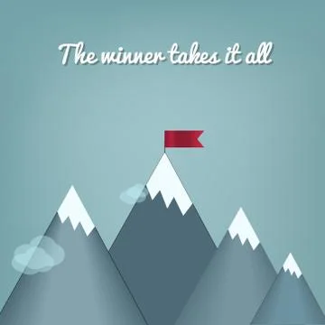 Flat design modern vector illustration concept with copy space of flag on the 스톡 일러스트