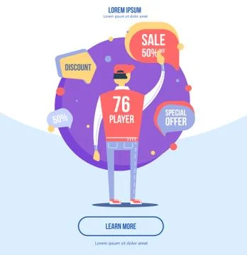 Flat design modern vector illustration, concept of internet marketing. Stock Illustration