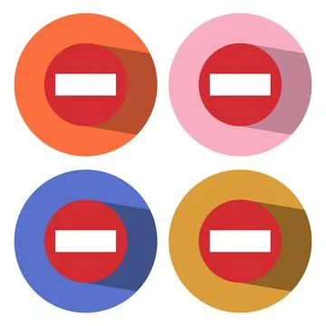 Flat design modern vector illustration road sign with long shadow effect. For Stock Illustration