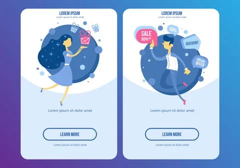 Flat design modern vector illustration concept of social media technology. .. Stock Illustration