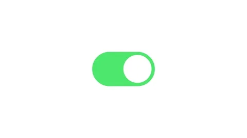 Flat-design monochrome toggle button animation. Stock Footage 302137586
