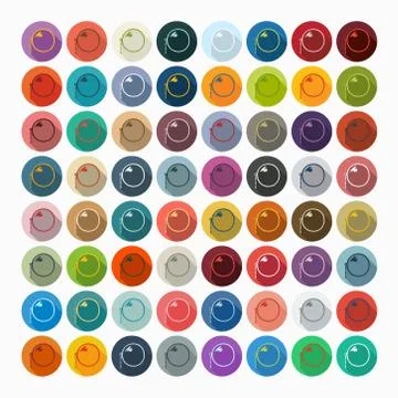 Flat design: monocle Illustrazione stock