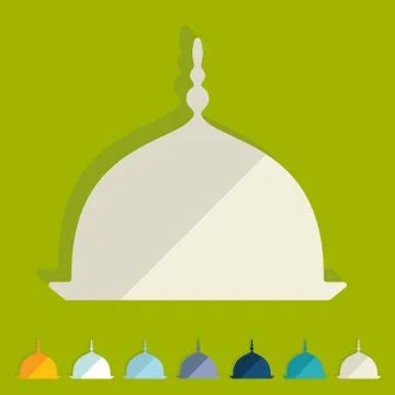 Flat design: mosque 스톡 일러스트