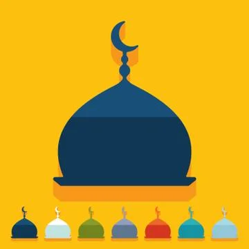 Flat design: mosque 스톡 일러스트