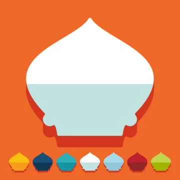 Flat design: mosque Stock Illustration