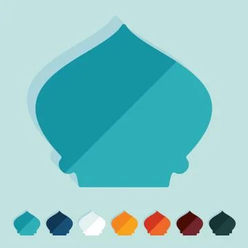 Flat design: mosque 스톡 일러스트