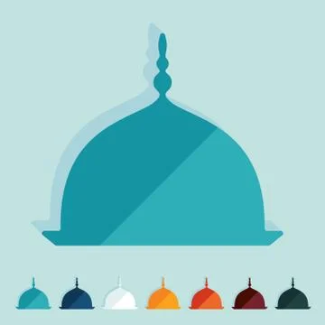 Flat design: mosque 스톡 일러스트