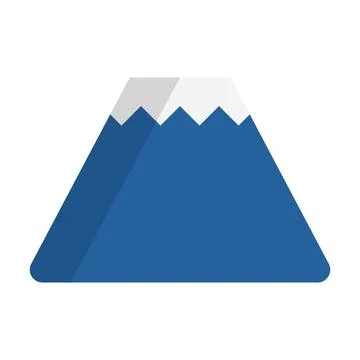 Flat Design Mount Fuji. Vector. Stock Illustration