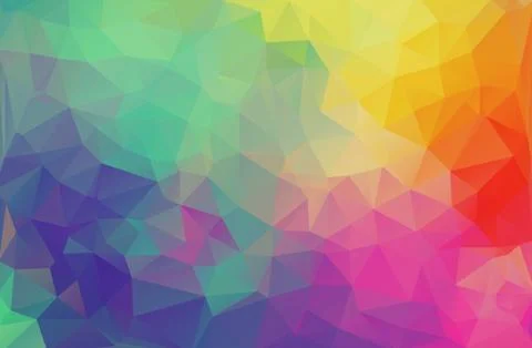 Flat design multicolor triangle wallpaper Illustrazione stock
