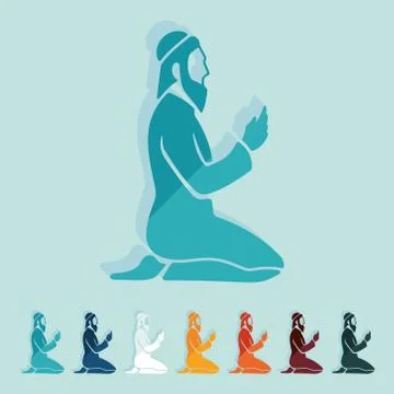 Flat design: muslim Stock Illustration
